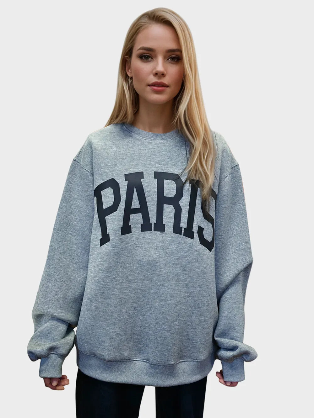 PARIS Air Scuba Sweatshirt – Ribbed Cuffs & Hem Detail

