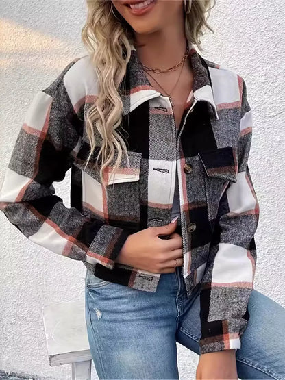 Pairing Plaid Crop Jacket with Jeans – Effortless Street Style Look 