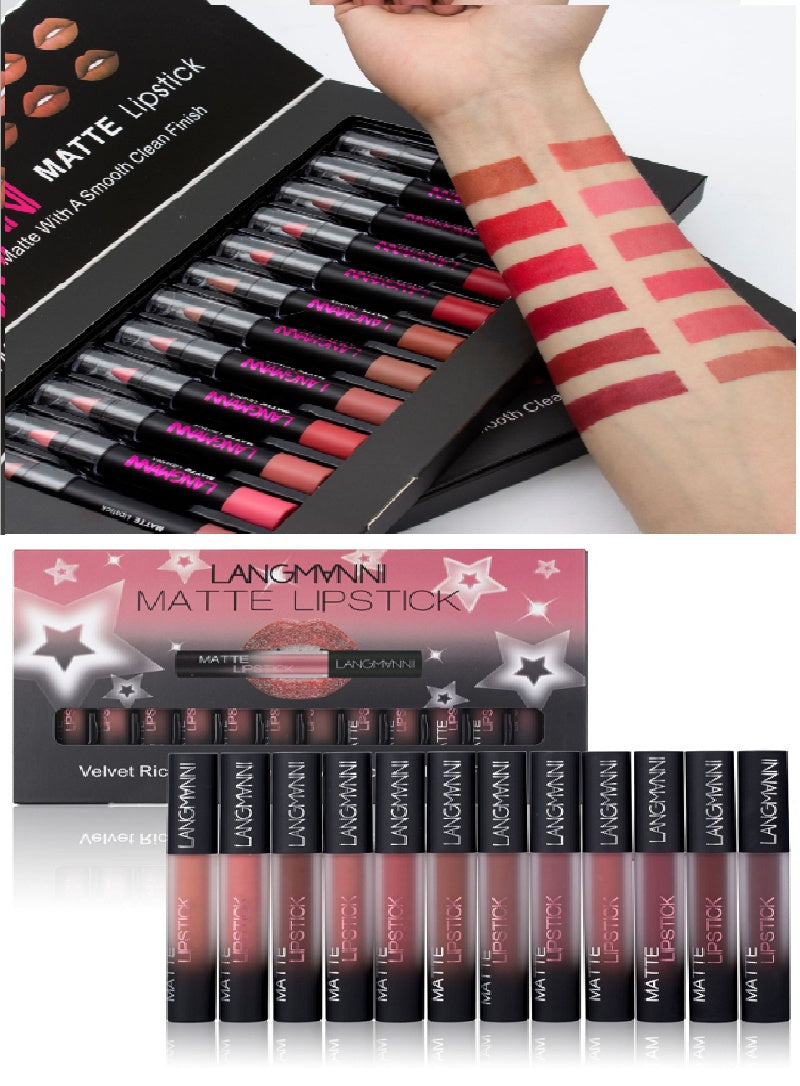Party-perfect Matte Lipstick Waterproof Long-lasting – bold reds and classic nudes