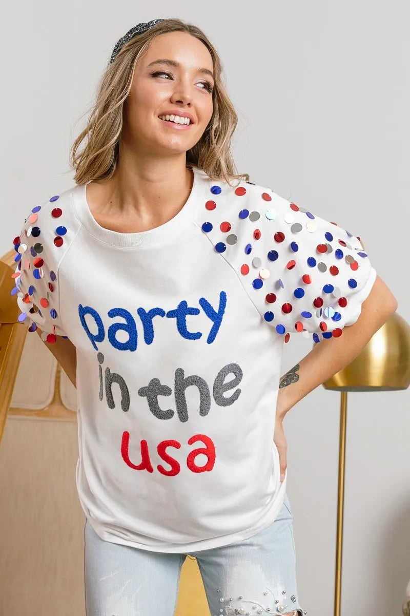 Party In The USA Top – true-to-life color under indoor lighting