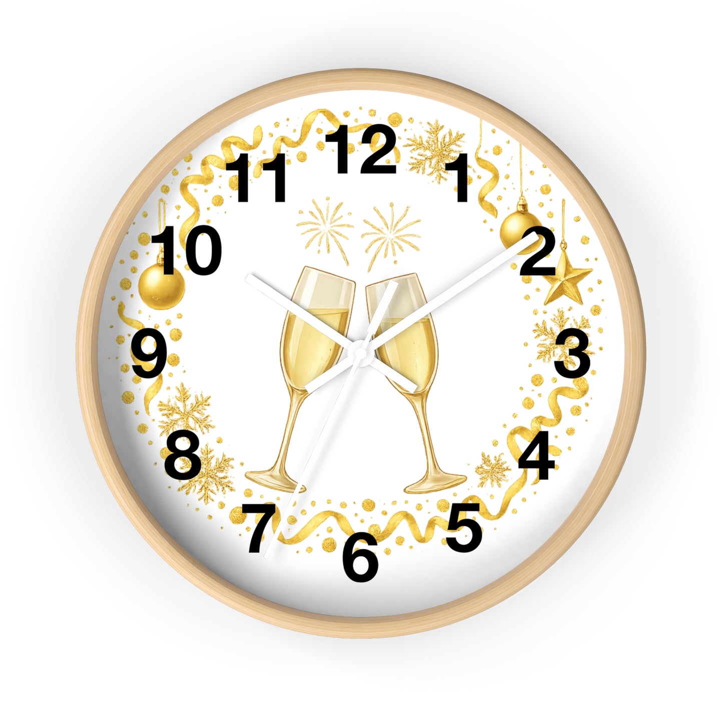 Party Table Setup – Festive Wall Clock for New Year’s Cheers

