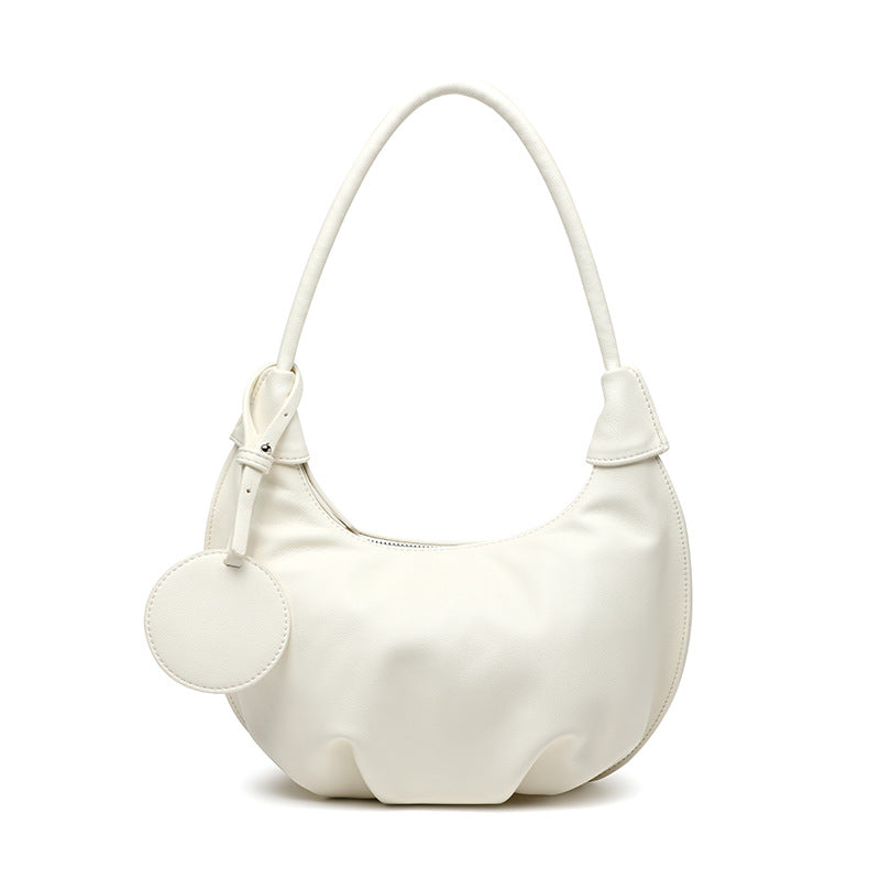 Pastel Apricot PU Shoulder Bag – Chic & Sweet

