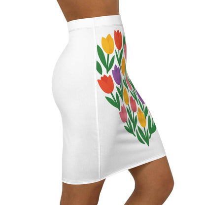 Floral Pencil Skirt – Elegant & Stretchy Fit