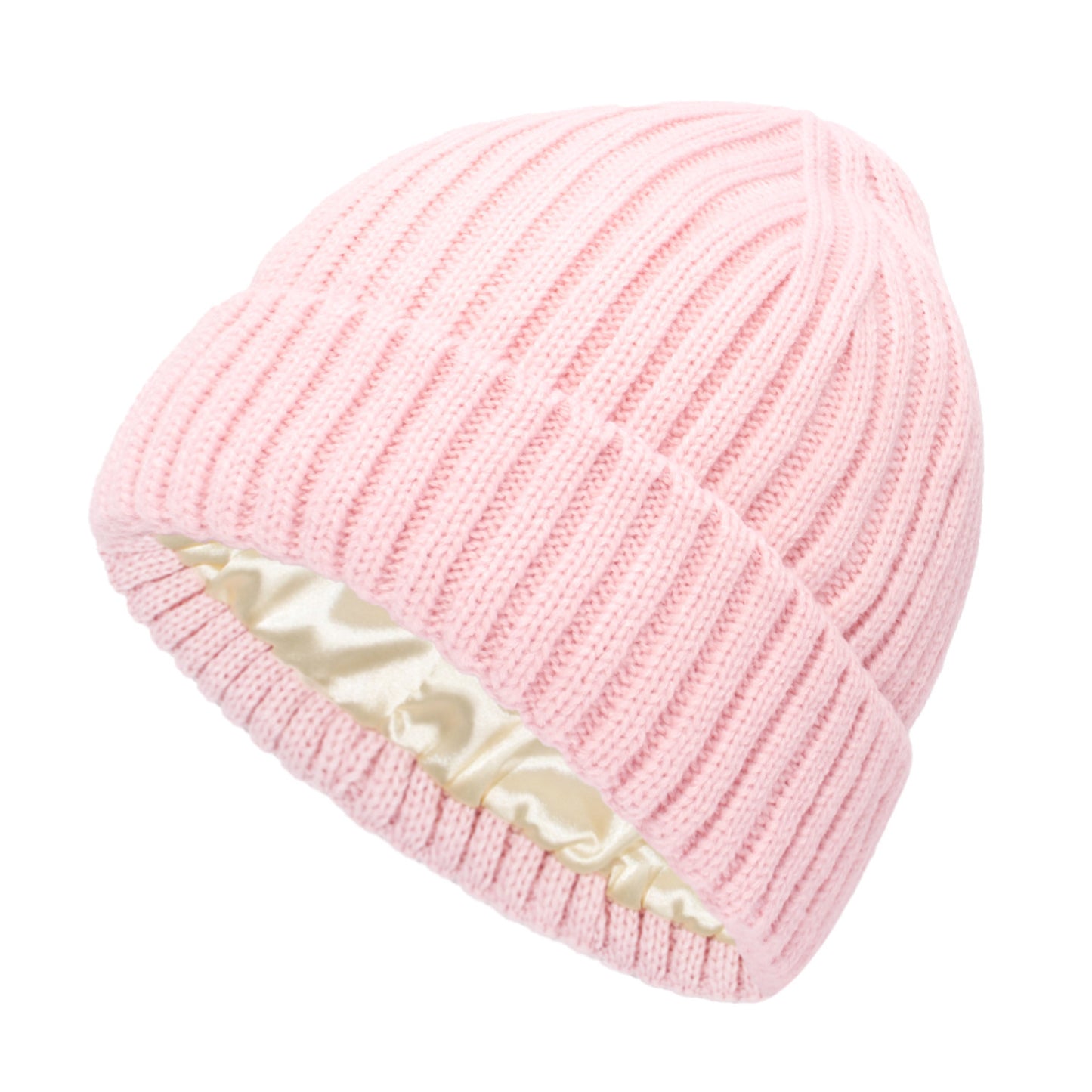 Pink Warm Knitted Woman Hat with Versatile Fashion Appeal