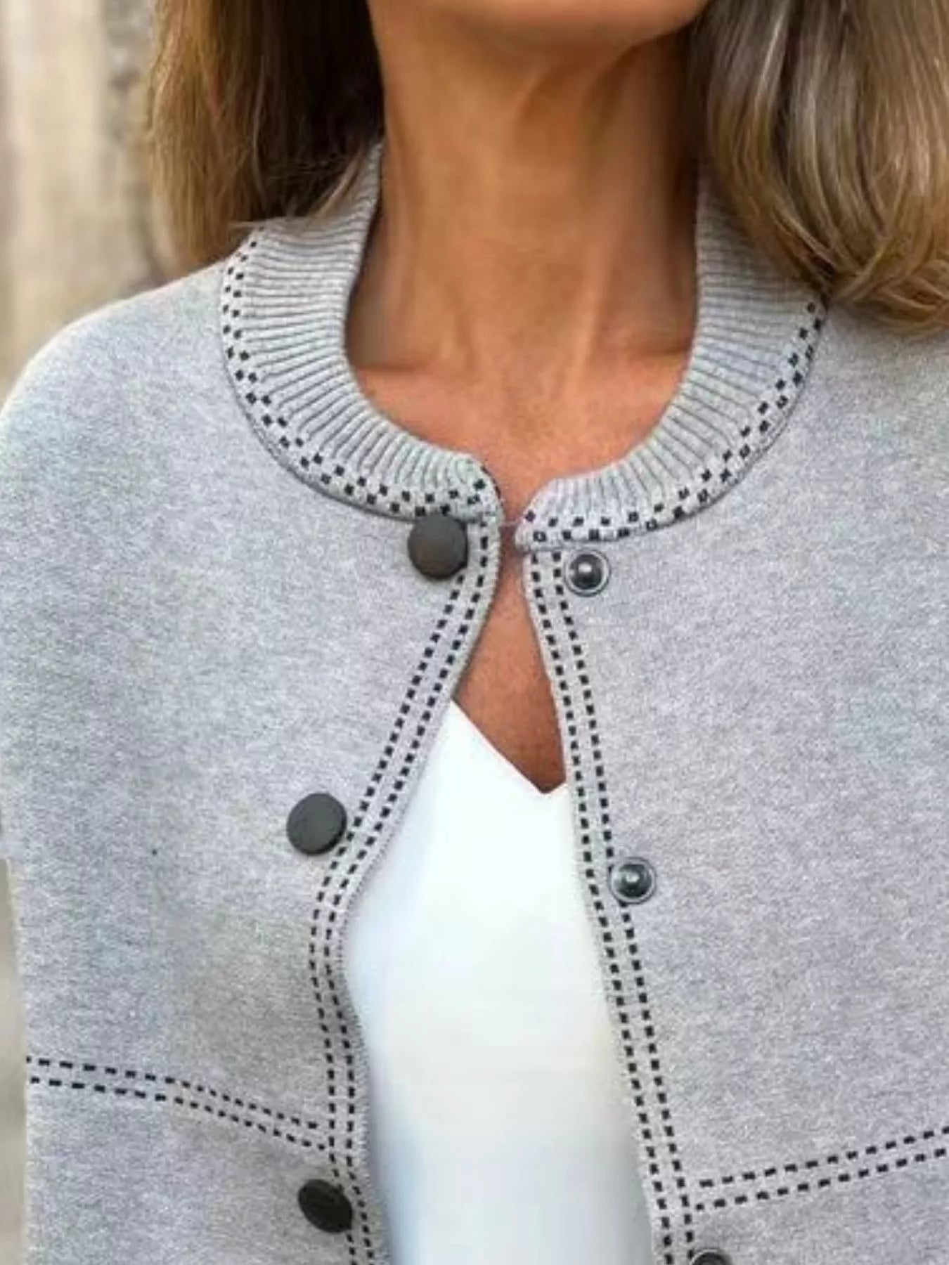 Plus size button up cardigan – product essentials: 95% acrylic 5% spandex, easy care, long sleeve design