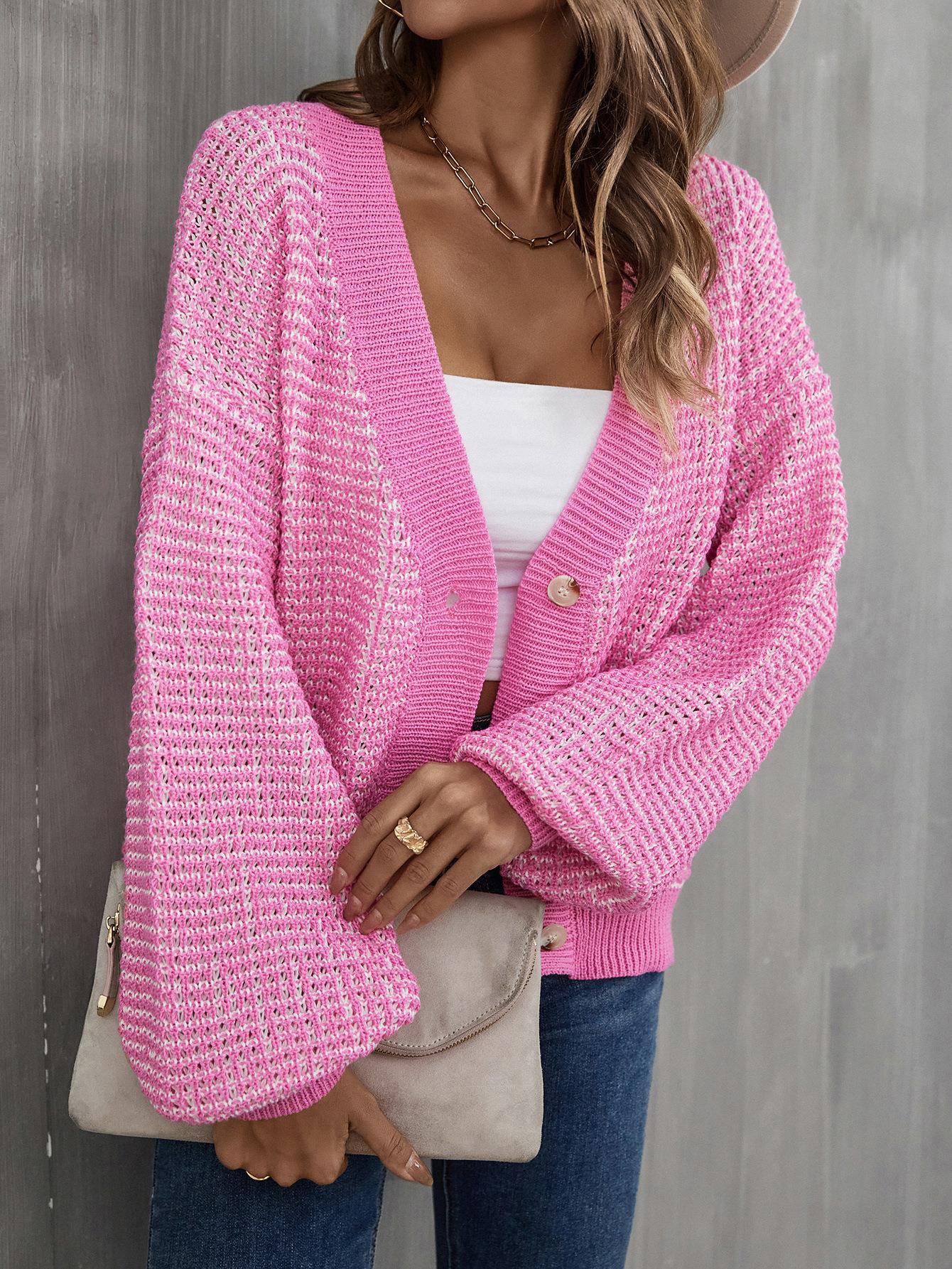 Plus size cardigan – close-up of buttons and jacquard detail, premium finish