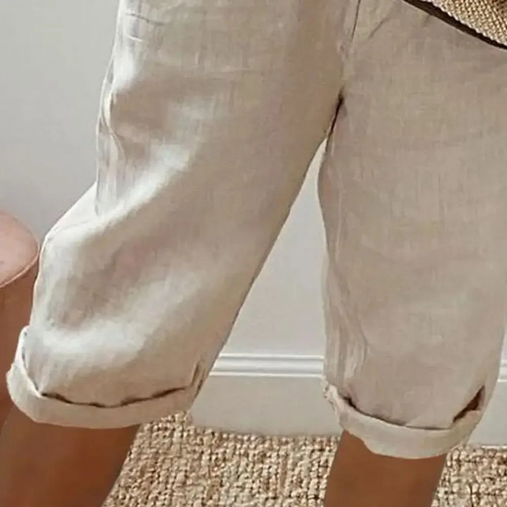 Plus size high waist shorts – casual everyday wear with pockets