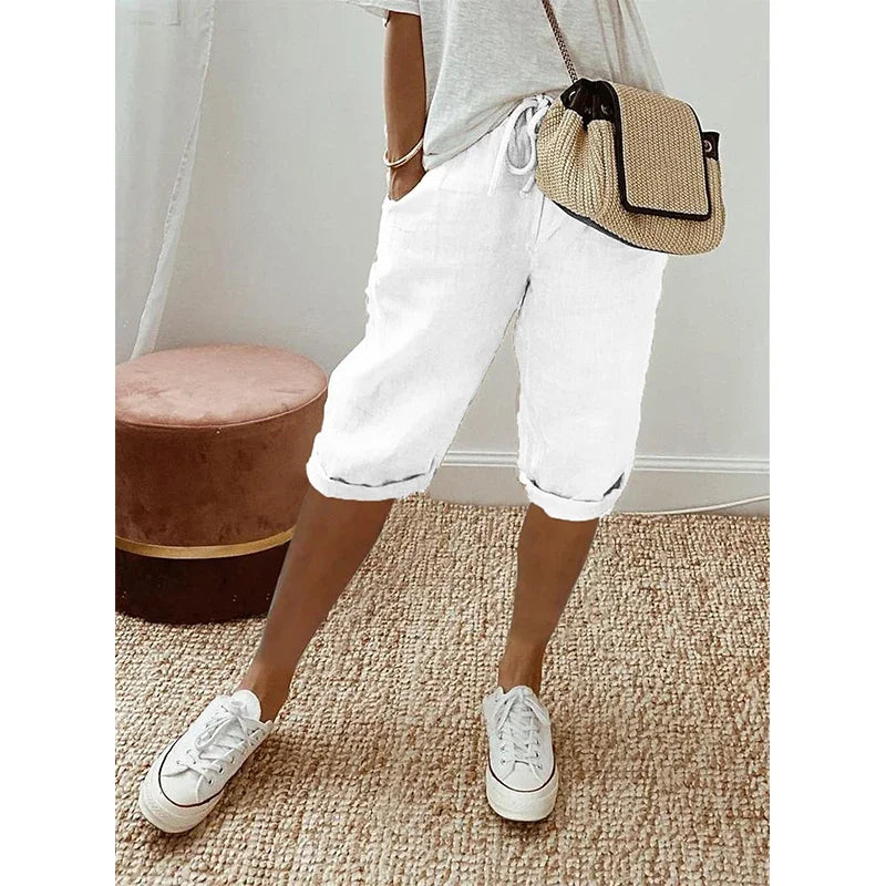 Plus size high waist shorts – elastic waist comfort for summer