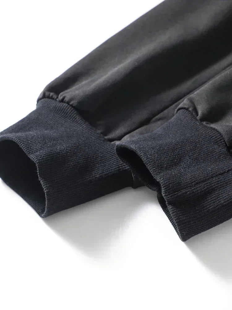 Premium Men's Hooded Sweatshirt Set for Winter Workouts – Knit Fabric with Pockets