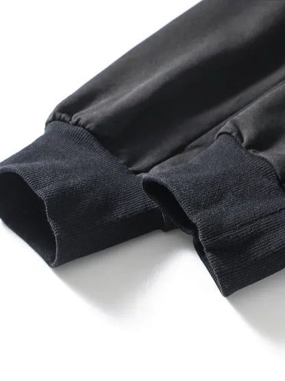 Premium Men's Hooded Sweatshirt Set for Winter Workouts – Knit Fabric with Pockets