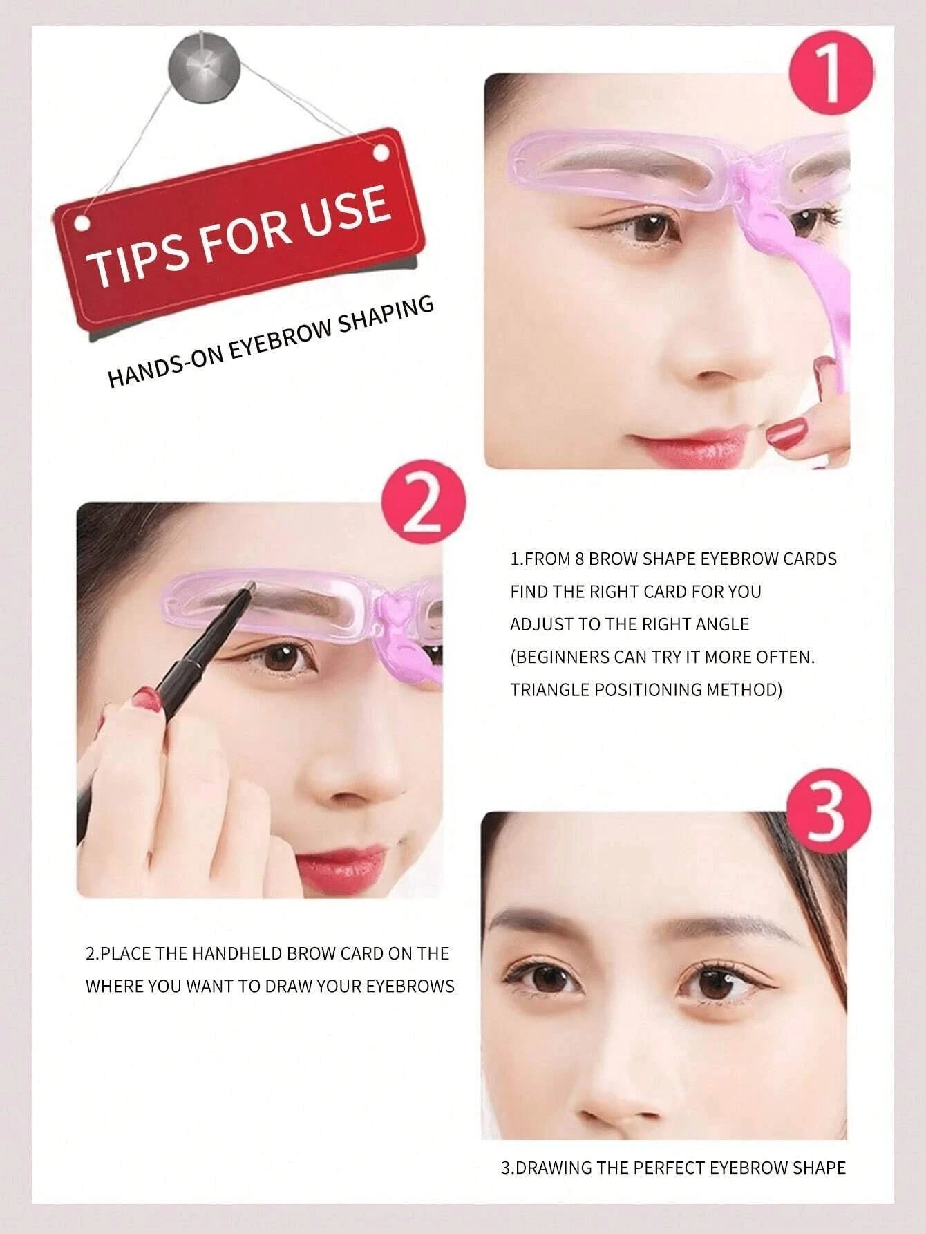 Professional Eyebrow Stencils – durable plastic, smudge-free results