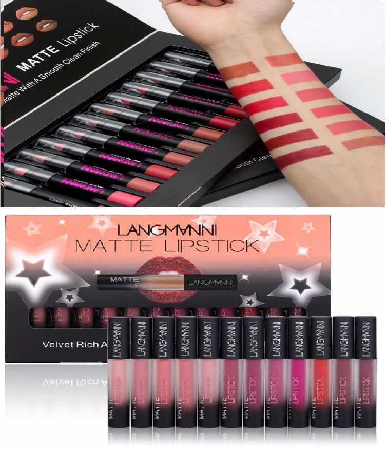 Professional Matte Lipstick Waterproof Long-lasting – soft applicator, smooth glide