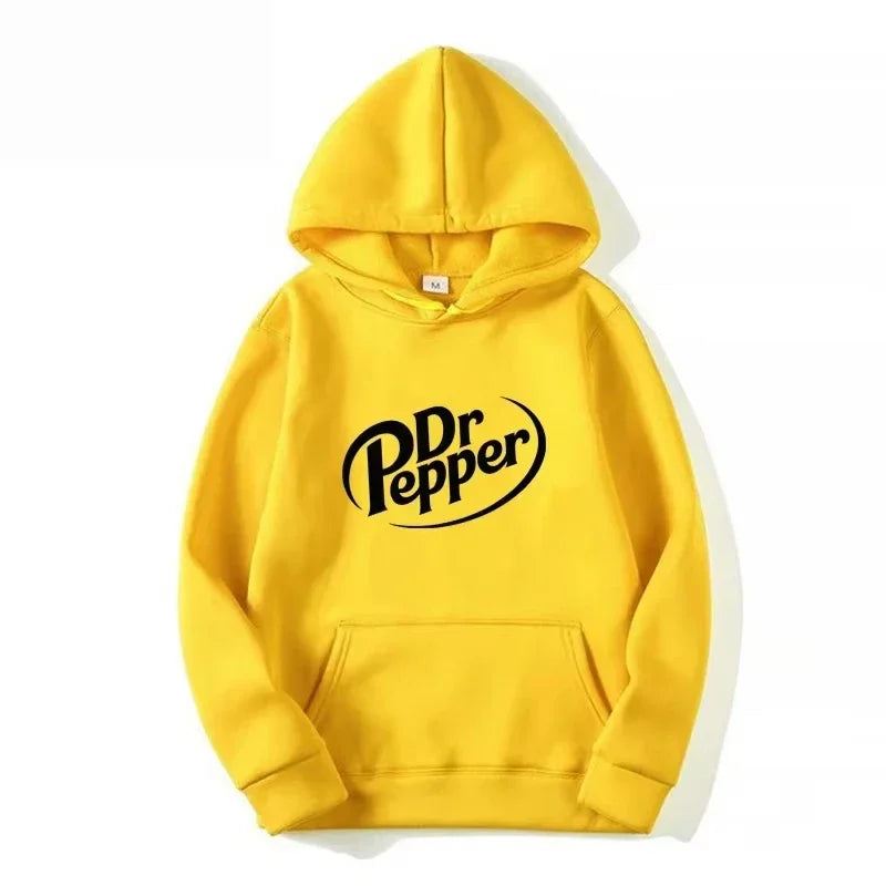 Pullover Dr Pepper Sweatshirt Detail – Hooded O-Neck with Crisp Letter Print in Motion