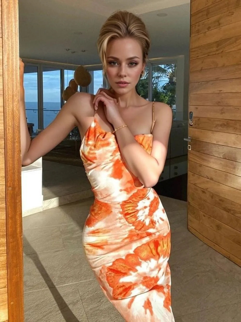 A maxi dress perfect for beach strolls or music festivals.

