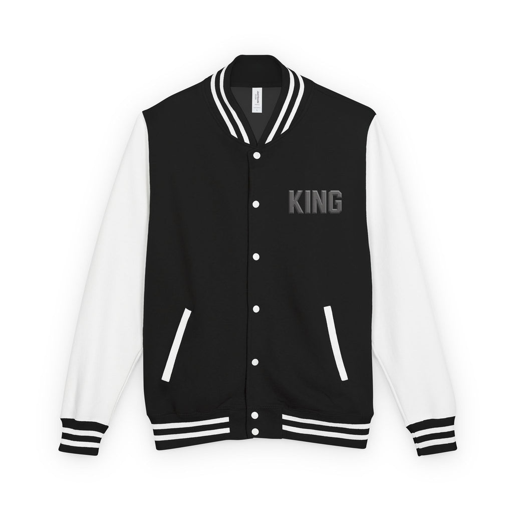 KING letterman jacket ideal for fall and street outfits

