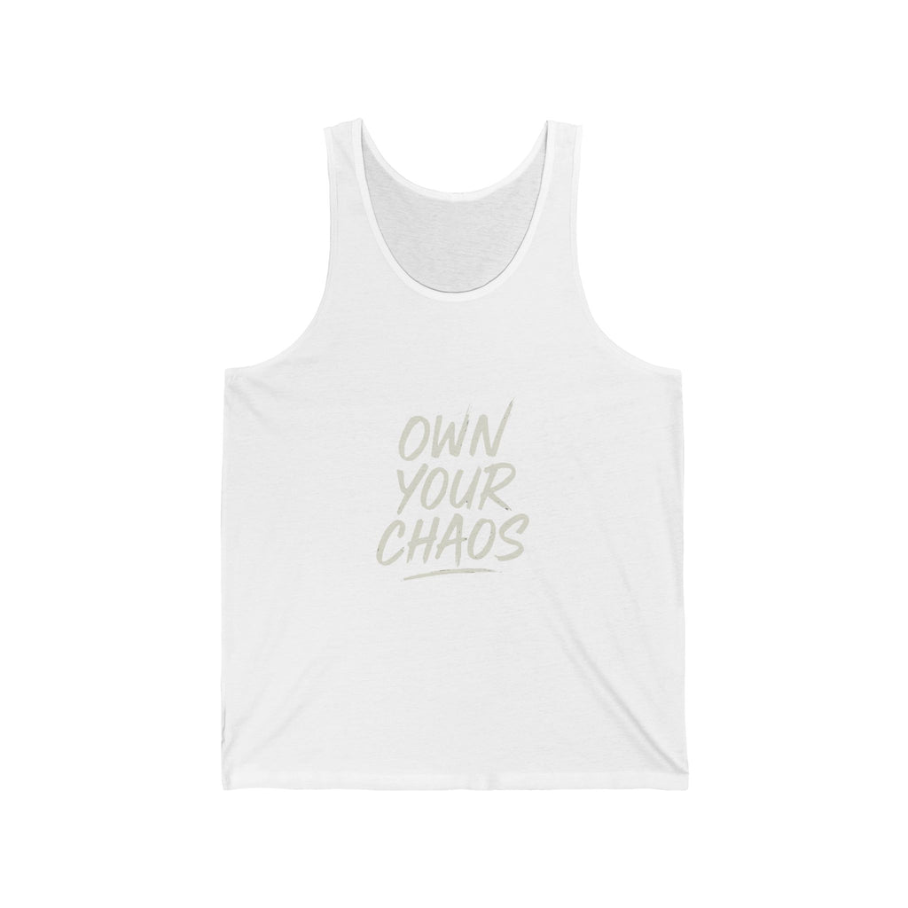 Bold unisex tank with inspiring typography design

