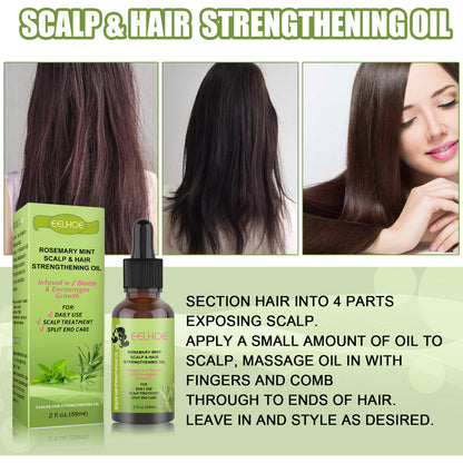 Repair scalp damage with Rosemary Mint Hair Growth Oil essence