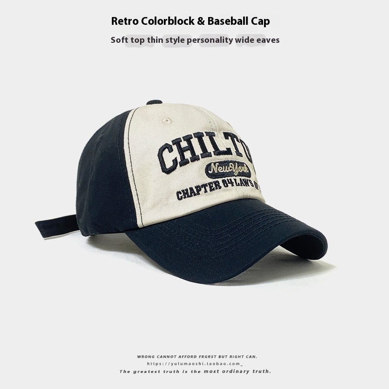 Retro Color Matching Baseball Cap – adjustable strap for a secure custom fit