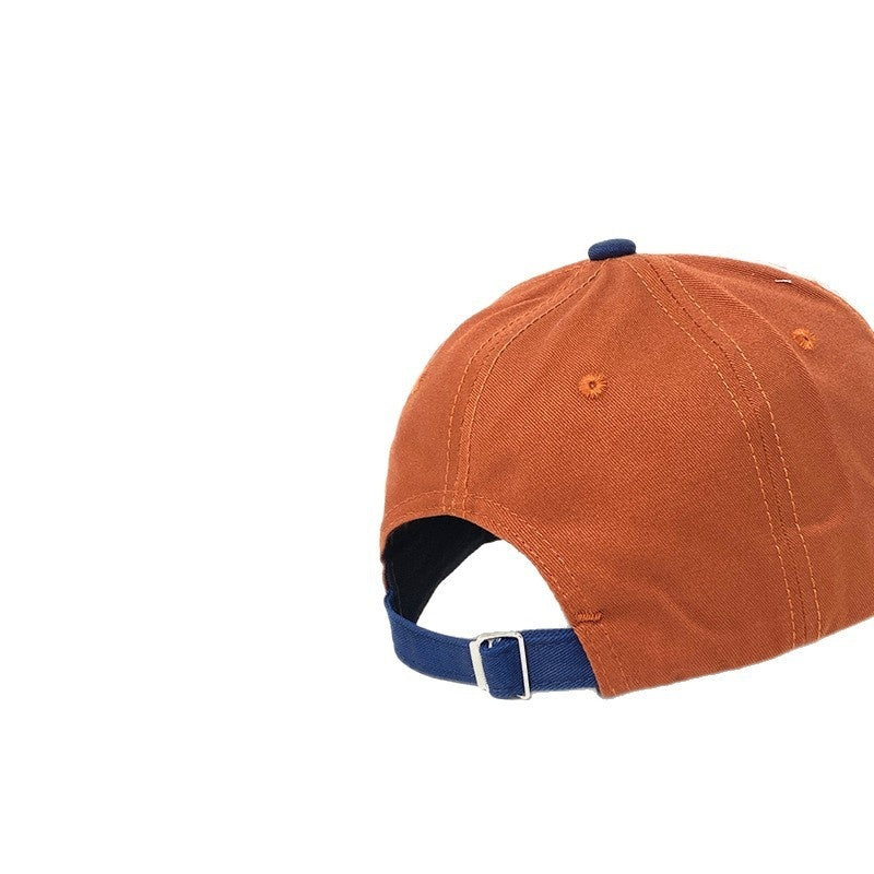 Retro Color Matching Baseball Cap – black, wine & gray, gray & ginger yellow options