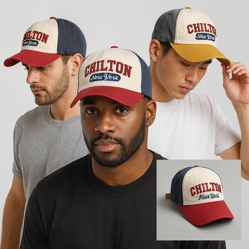 Retro Color Matching Baseball Cap – summer sunshade hat, bold color-block panels, easy gifting