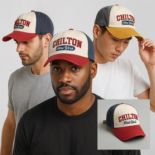 Retro Color Matching Baseball Cap – summer sunshade hat, bold color-block panels, easy gifting