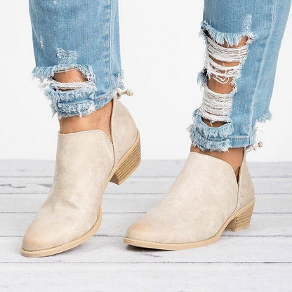 Retro High Heel Ankle Boots – lightweight feel, all-day wear