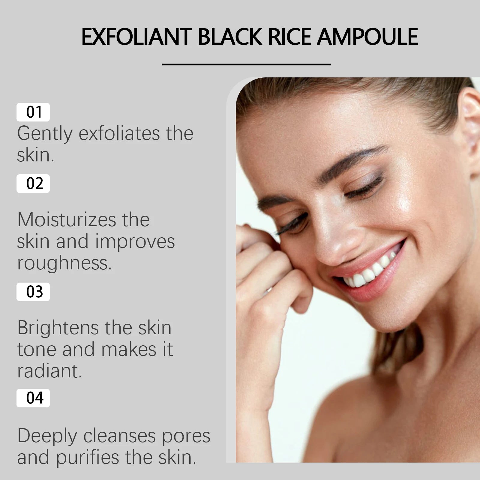 Rice Exfoliating Serum face and body polish for even texture