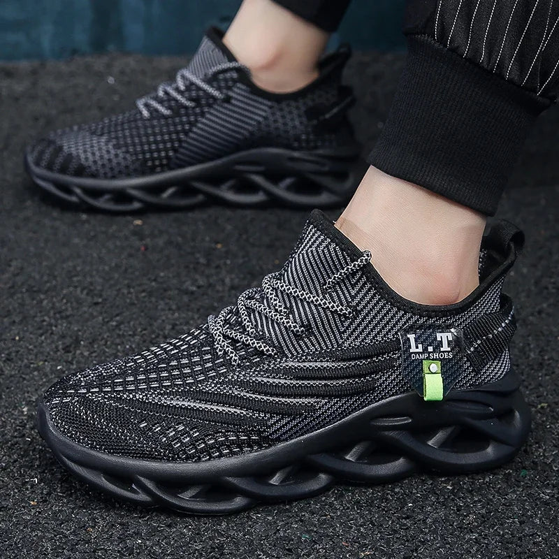 Men’s Black Running Shoes – Breathe & Go Faster