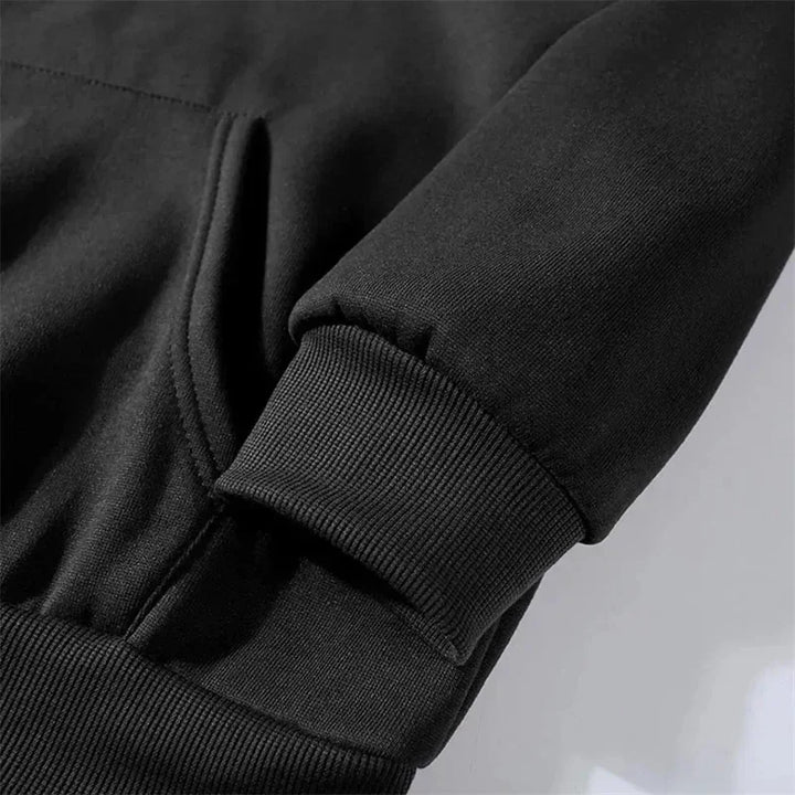 Bon Jovi Graphic Fleece Hoodie with Long Sleeves