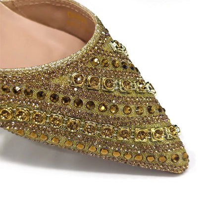 Fuchsia Rhinestone Heels & Bag Set – Party Ready Bling