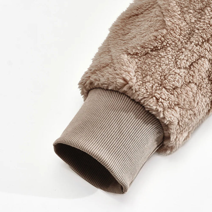 Jacquard Hoodie for Men with Velvet Texture and Pattern