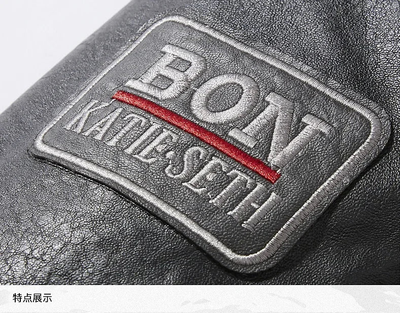 Men’s PU Leather Jacket – Warm Fleece, Ride Ready