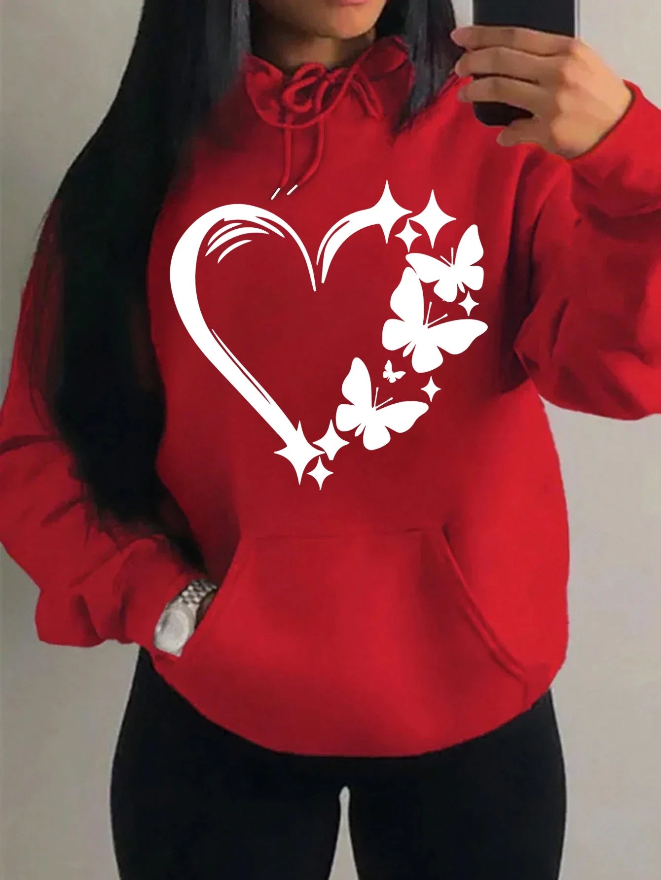 Butterfly Hoodie Women – Cute Oversized Y2K Streetwear