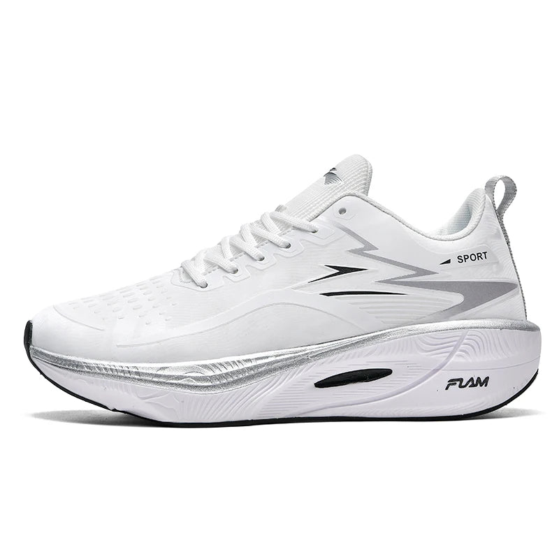 breathable running sneakers outsole grip detail on smooth surface
