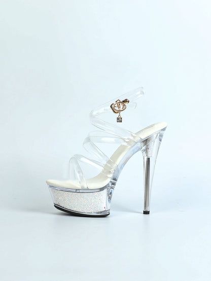 Transparent PVC High Heels – 15 cm Crystal Lift
