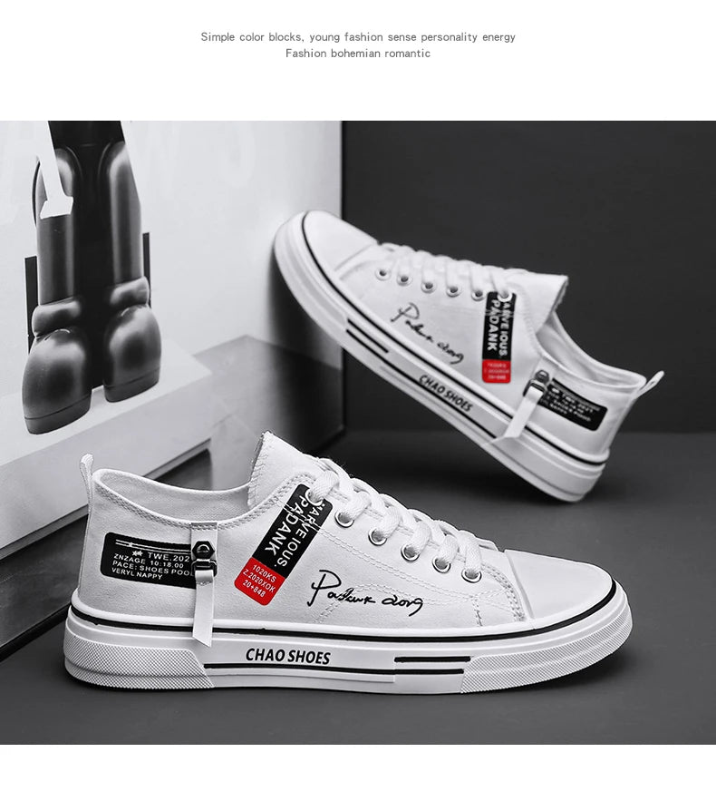 Men's Canvas Skate Sneakers - Classic Casual Style Men!