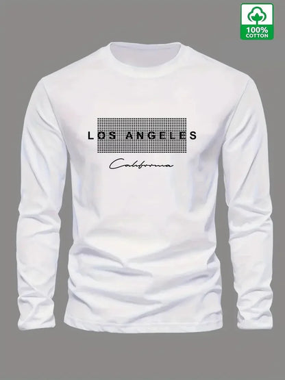 Men's Los Angeles Long Sleeve Tee - Soft Cotton Comfort