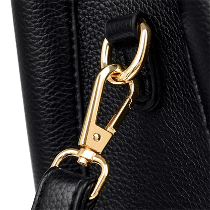 Vegan Leather Tote Bag - 3-Layer Zip, Roomy & Chic Days