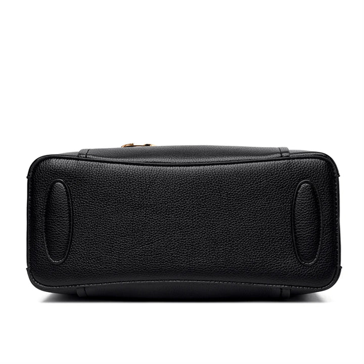 Vegan Leather Tote Bag - 3-Layer Zip, Roomy & Chic Days