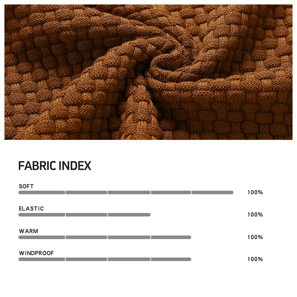 Men’s Quarter Zip Knit Sweater – Casual Mock Neck