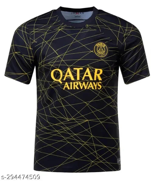 PSG Neymar Jersey Black Gold Quick Dry Men&