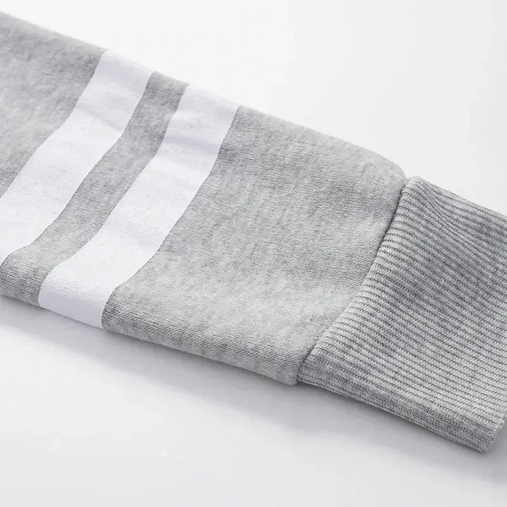 Tracksuit - Striped Hoodie &amp; Sweatpants Set, All-Season