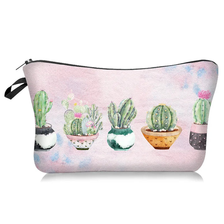 Cartoon pattern cosmetic storage case shown in a numbered style option