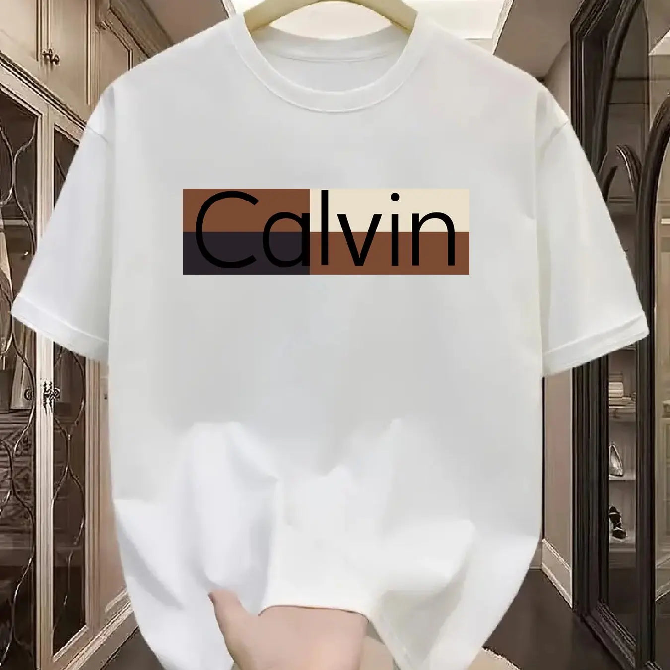 Men's Summer  T-Shirt 100% Pure Cotton Calvin