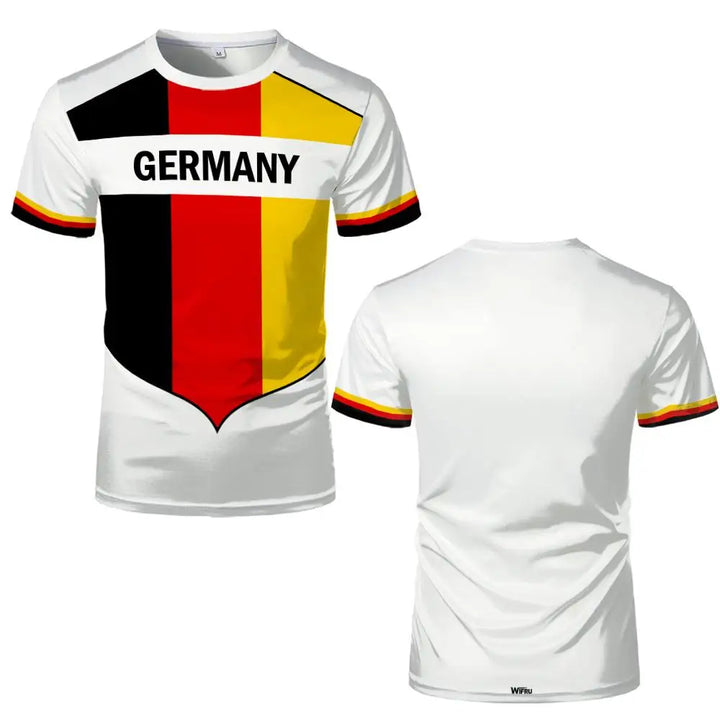 Germany-inspired flag map top shown as a coded product variant