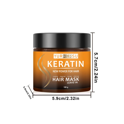 hair mask leave-in application on damp mid-lengths and ends showing smooth comb-through for breakage-prone hair after wash
