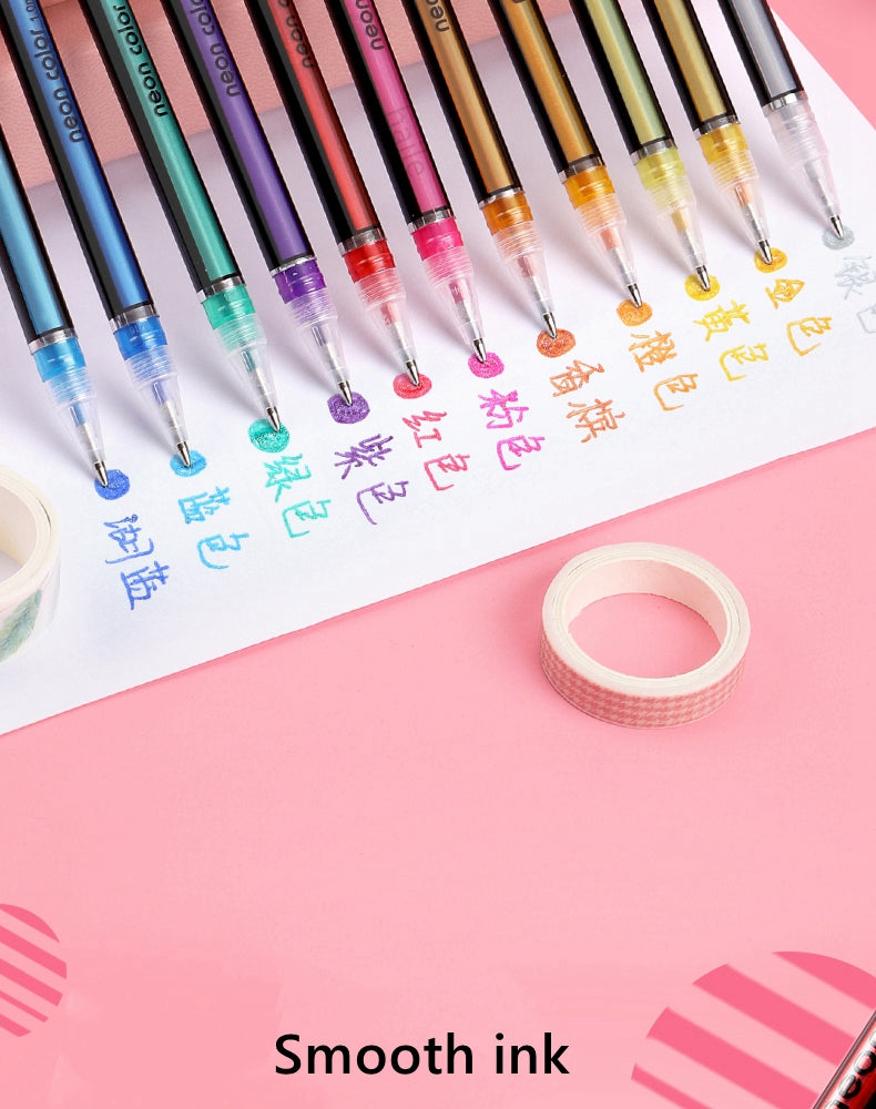 Glitter Gel Pens Set – 48 Colors for Art & School