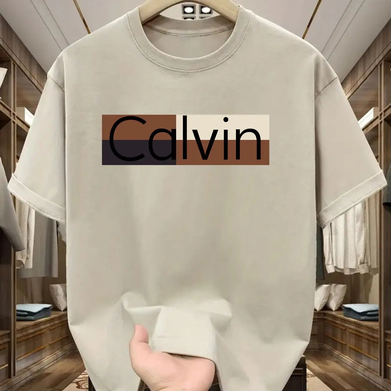 Men's Summer  T-Shirt 100% Pure Cotton Calvin
