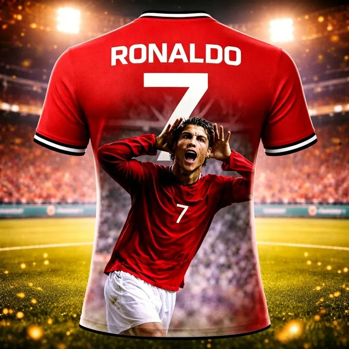 Portugal Red Green No.7 football fan T-shirt variant