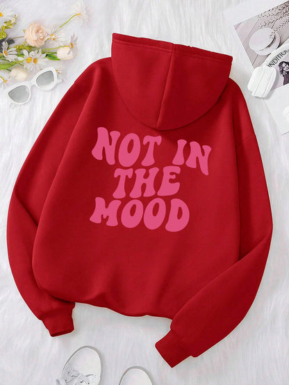Plus Size “Not in the Mood” Hoodie – Cozy Fit